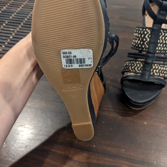 Black & brown wedge heels from Aldo - Picture 5 of 6